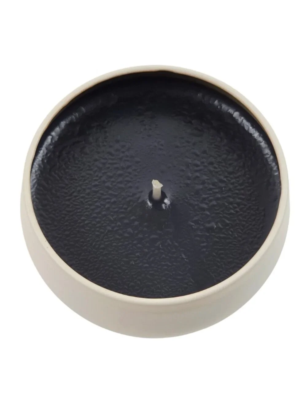Apotheke Mini Tin Candle Charcoal Scent 2oz White Tin Black Wax 15 Hr Burn Time